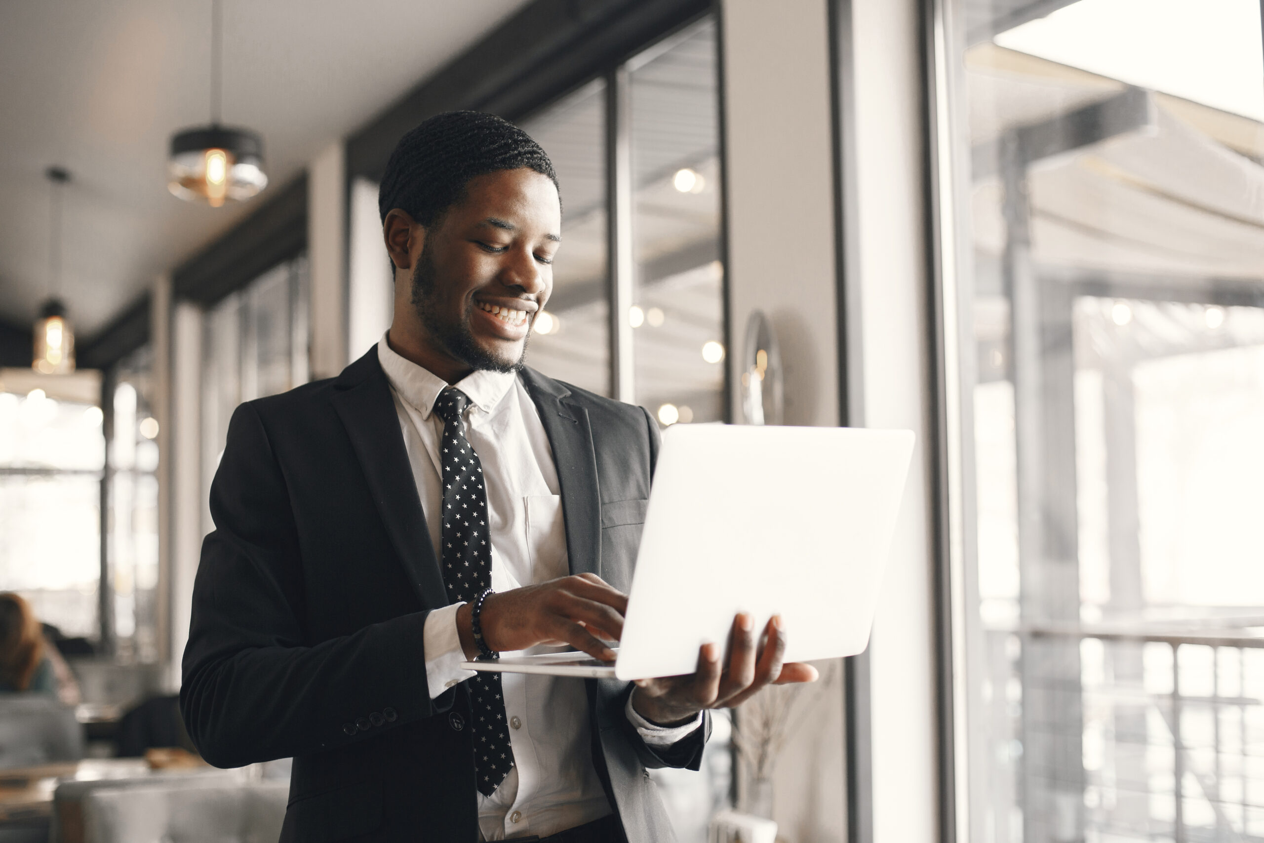 Elegant african man in the office